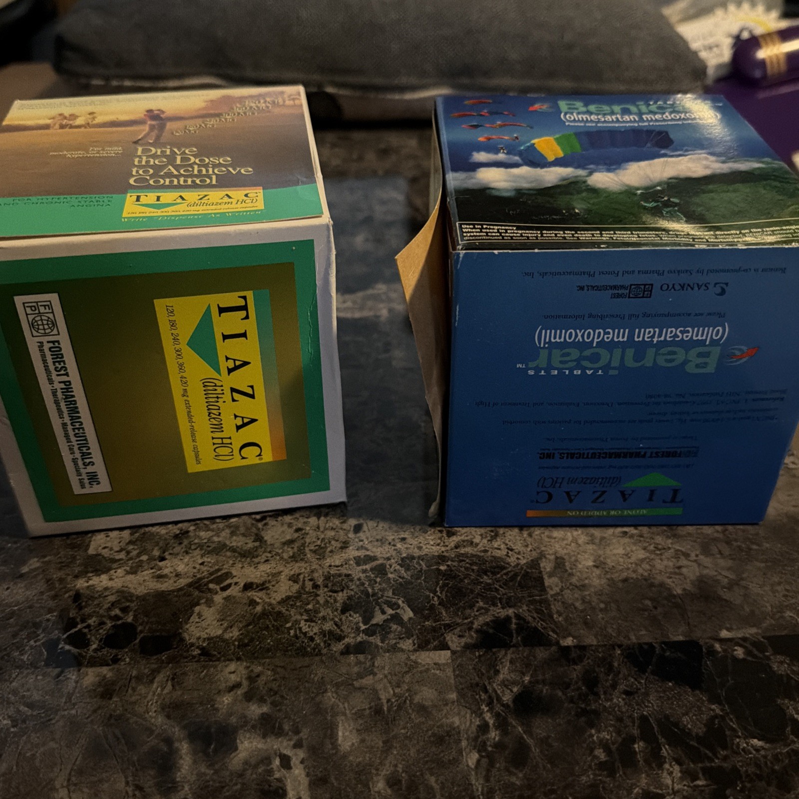 Forrest Pharma/Sankyo Pharma Tiazac Tissue Box Unopened Drug Rep Promo 2000s Lot