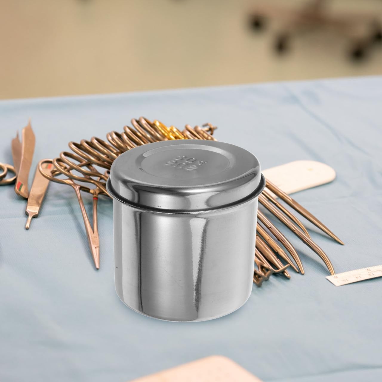 Stainless Steel Storage Jar, Gauze Dressing Unguent Holder 3.54 Inch, Profess…