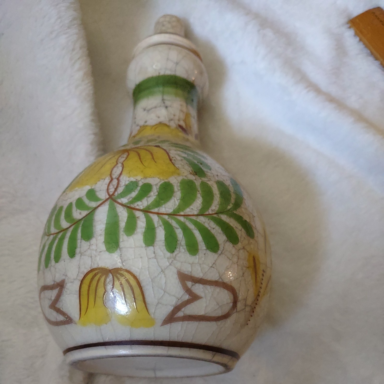 Vintage German Dinars Medicinal Bottle Natural Crackle
