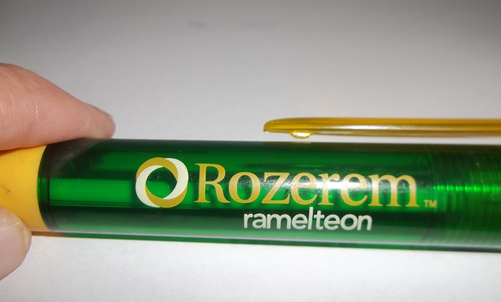 Rozerem Ramelteon Promotional Plastic Pen – Long Tapered Body Large Clip