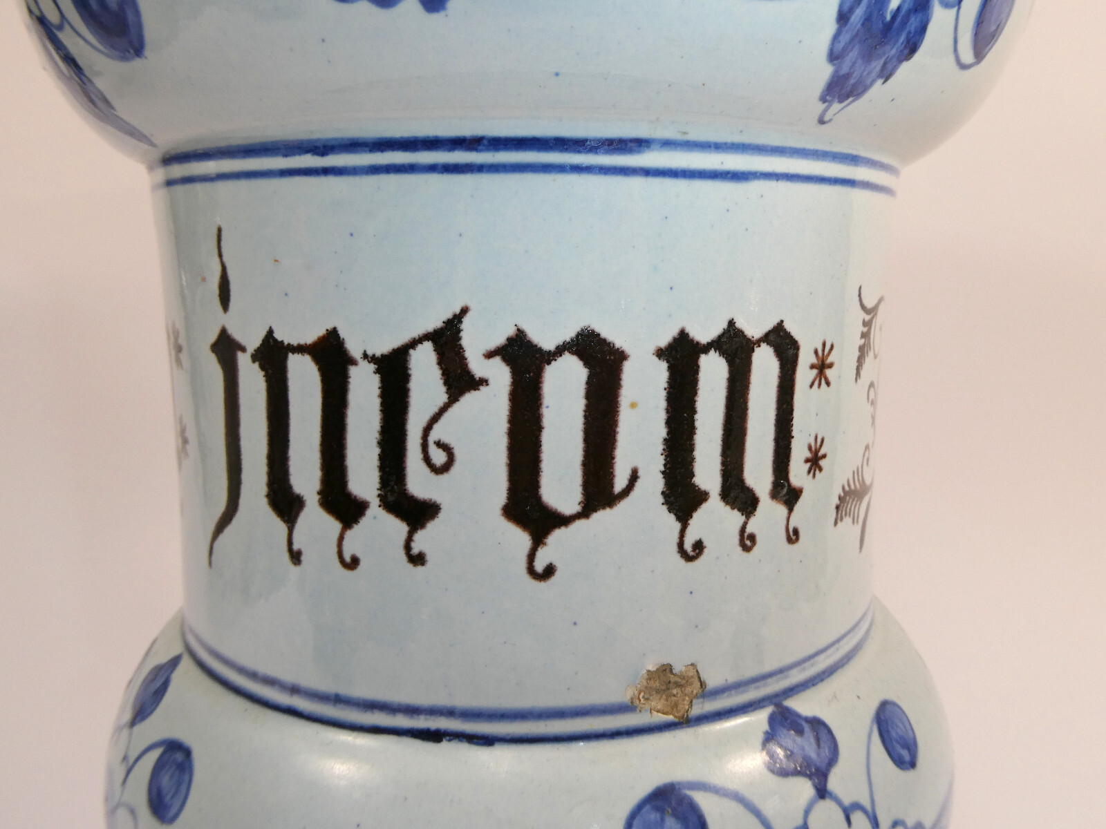 Faience Pharmacy Vessel Early 19th Century A-9