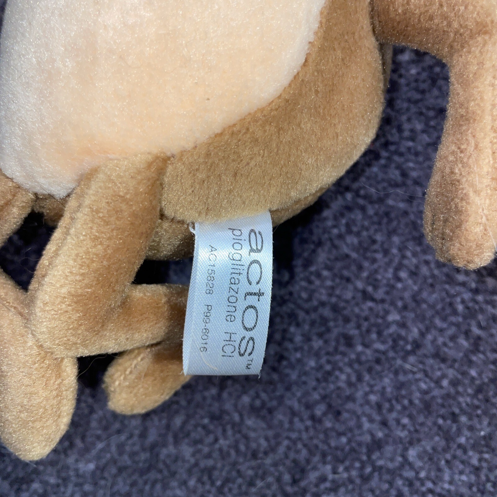 LIVER ACTOS PIOGLITAZONE Plush beanie Medical Pharmaceutical Advertising Rep