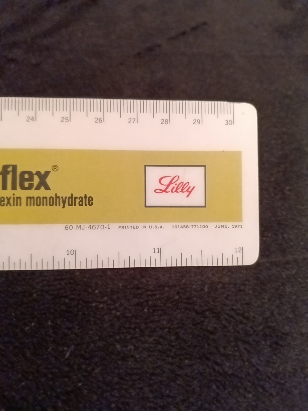 Vintage 1971 Drug Rep KEFLEX RULER Lilly Cephalexin Monohydrate RARE 12″ / 30cm