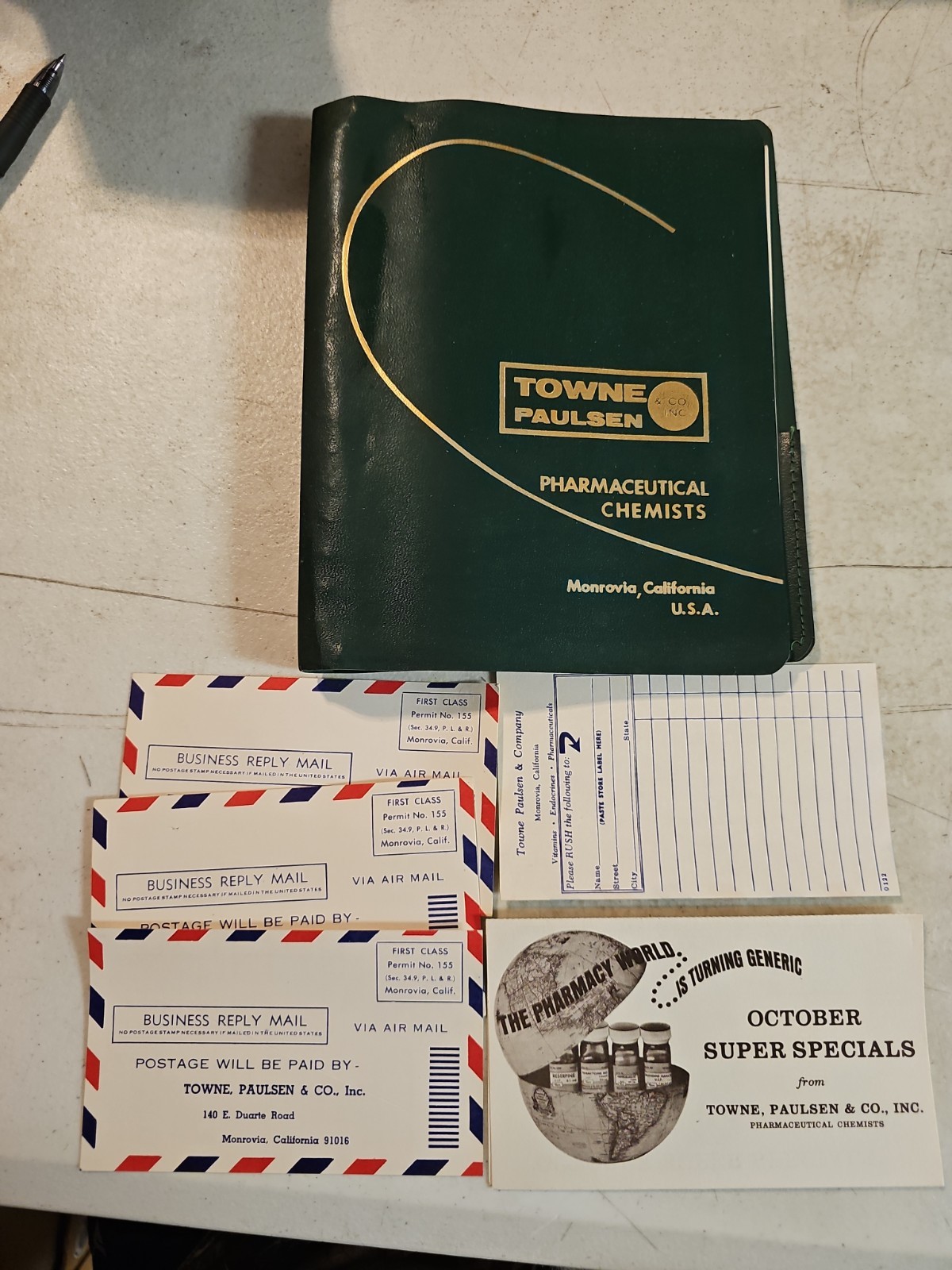 Vintage 1972 Towne Paulsen & Co Pharmaceutical Catalog And Price Lists