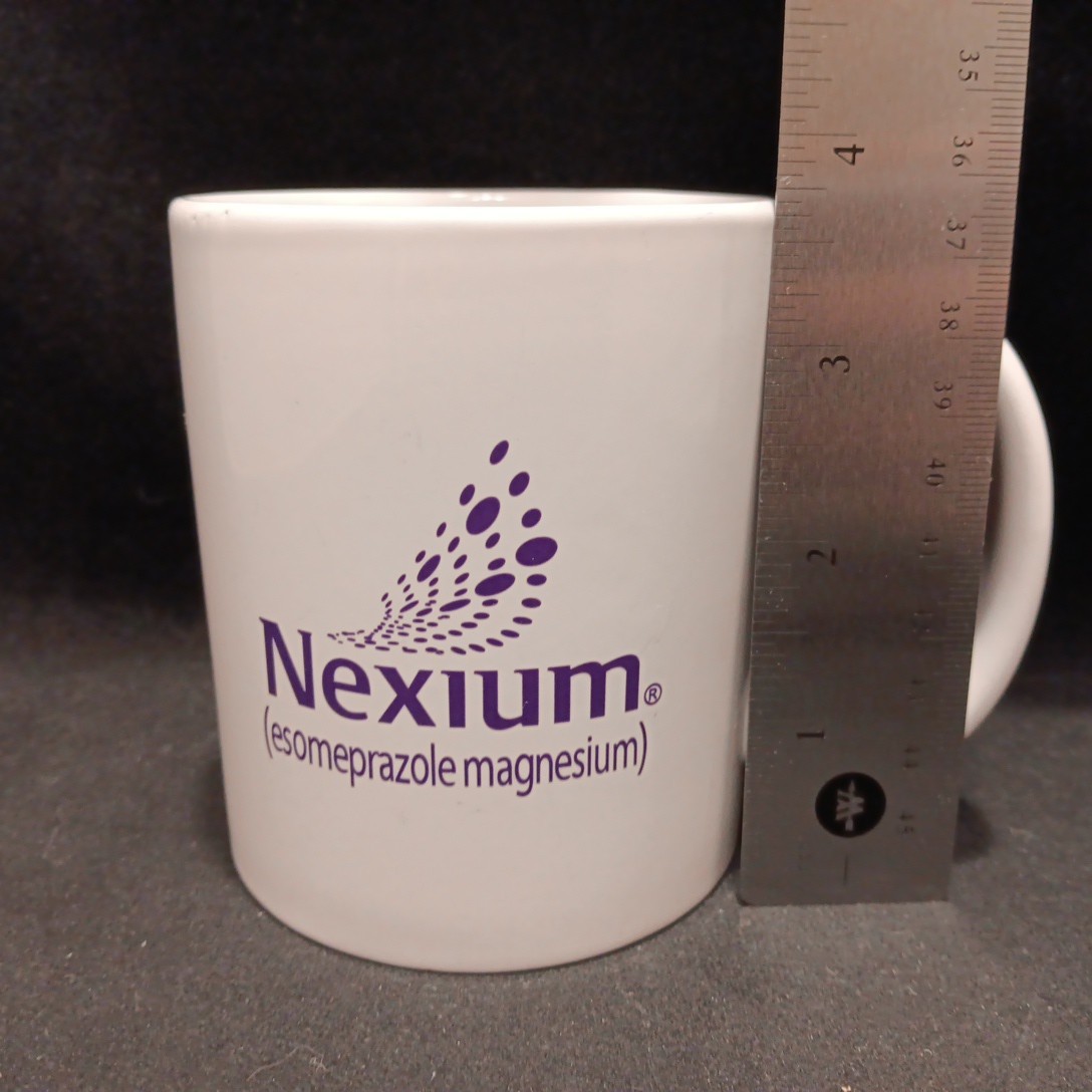 Nexium White Ceramic Mug Pharmaceutical Rep Advertising