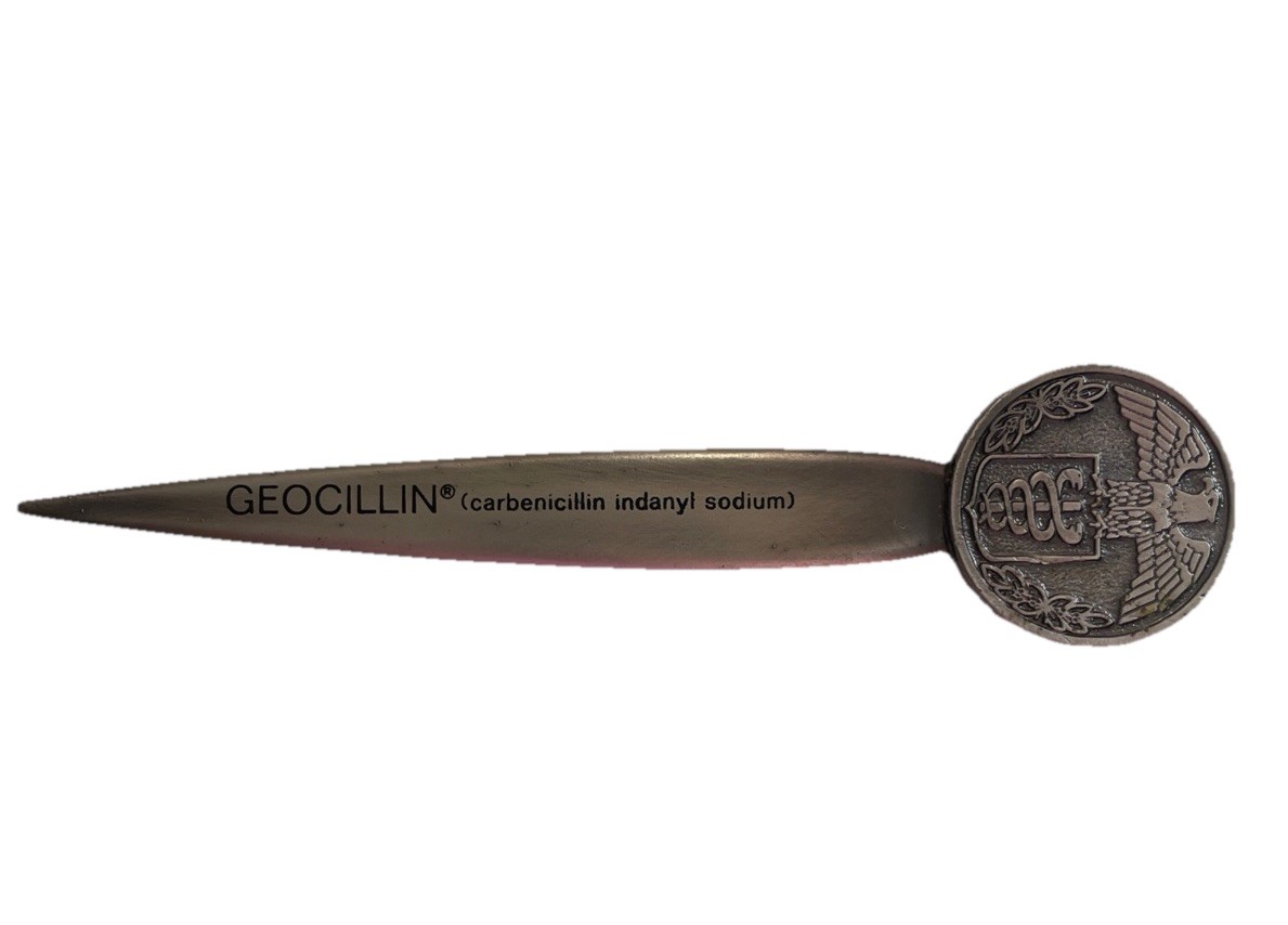 GEOCILLIN DRUG LETTER OPENER Pharmaceutical Drug Rep Advertisement