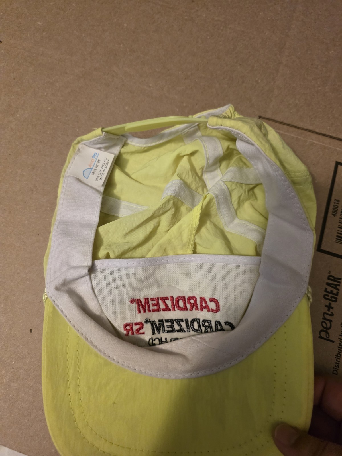 Cardizem Neon Yellow Baseball Cap Hat Rare Drug Rep Advertising Big Pharma