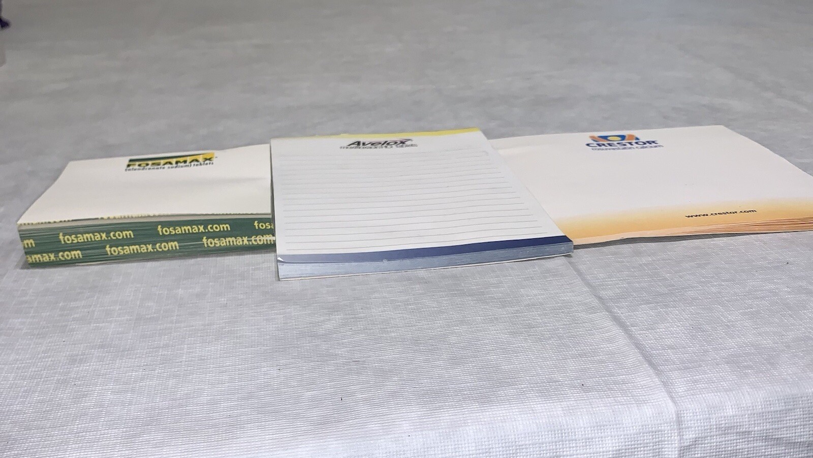Fosamax Avelox Crestor Partial Paper Pads Lot Promo Drug Rep Swag