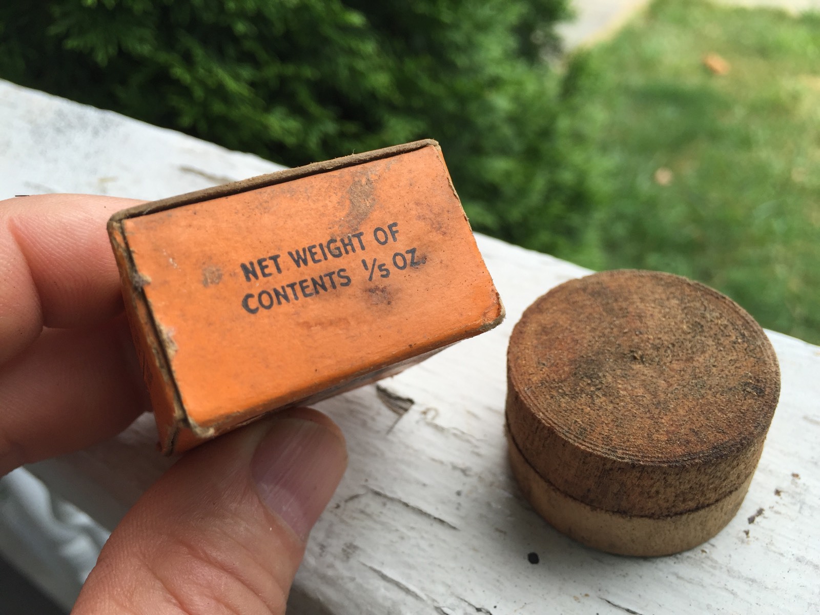 Hanson’s Magic Corn Salve In Original Box & Wooden Container