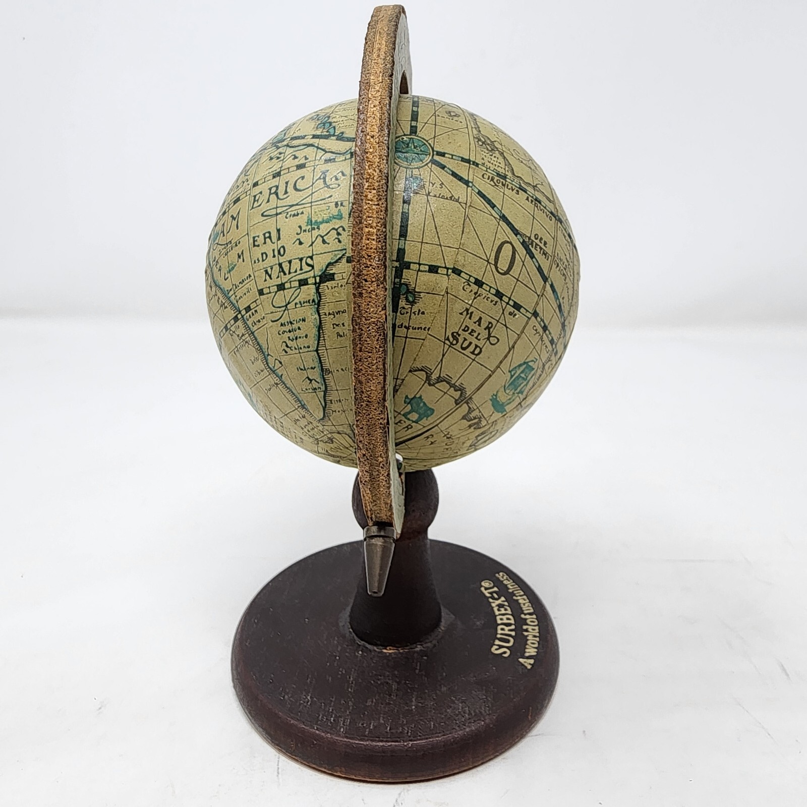 Vintage Surbex-T World Desk Globe Pharmaceutical Medical Drug Advertisement