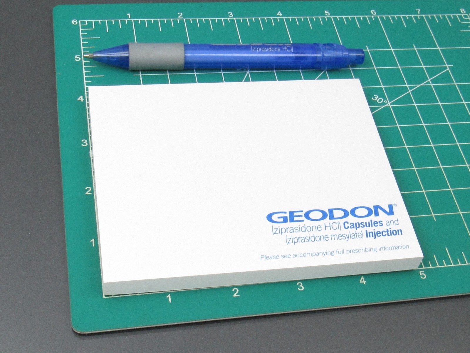 Pfizer Geodon Lot PEN, Sticky Pad Drug Rep Pharmaceutical Promo Advertising 2008