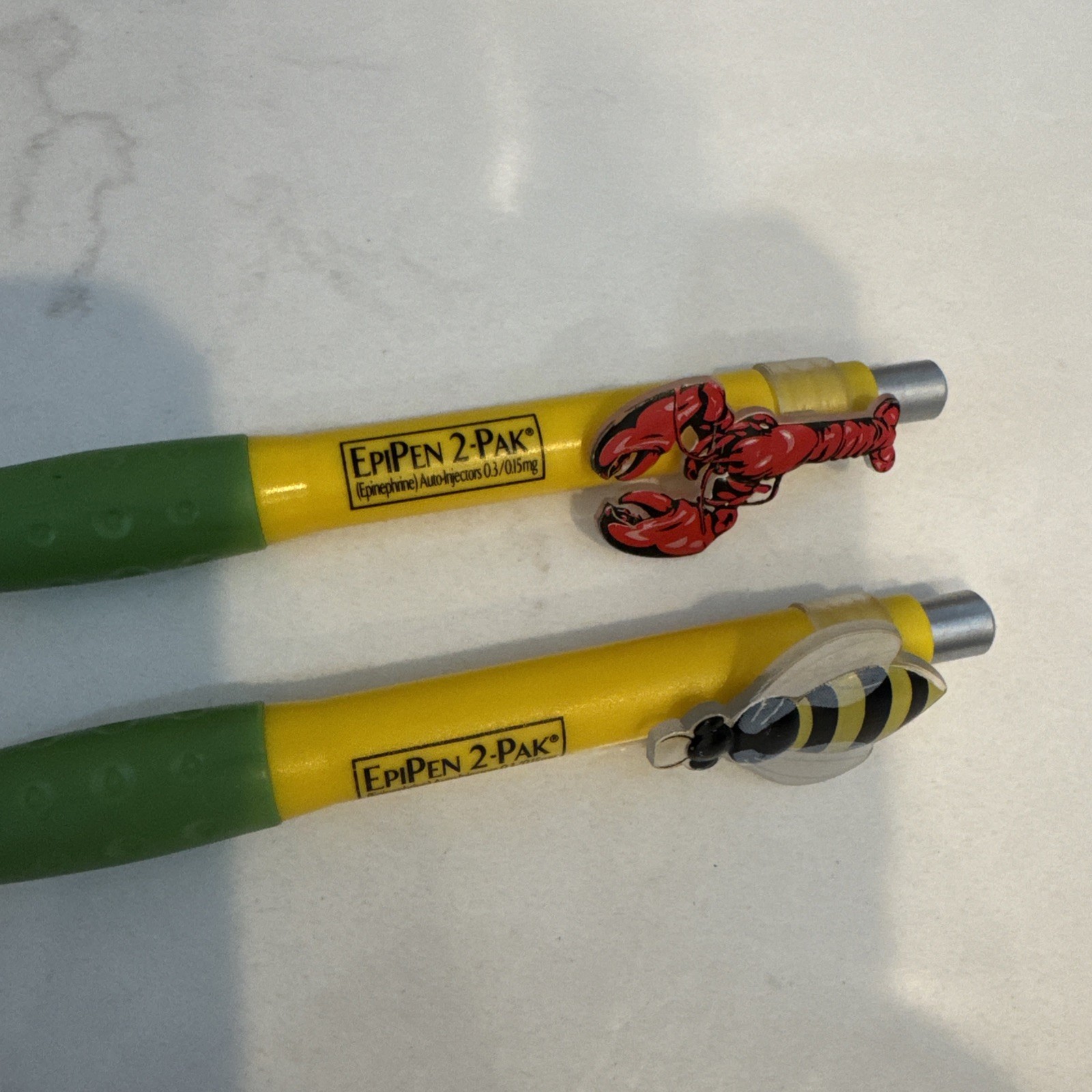 Drug Rep EPIPEN Collectible Pharmaceutical Pen Unique LOBSTER &Bee Pocket Clip