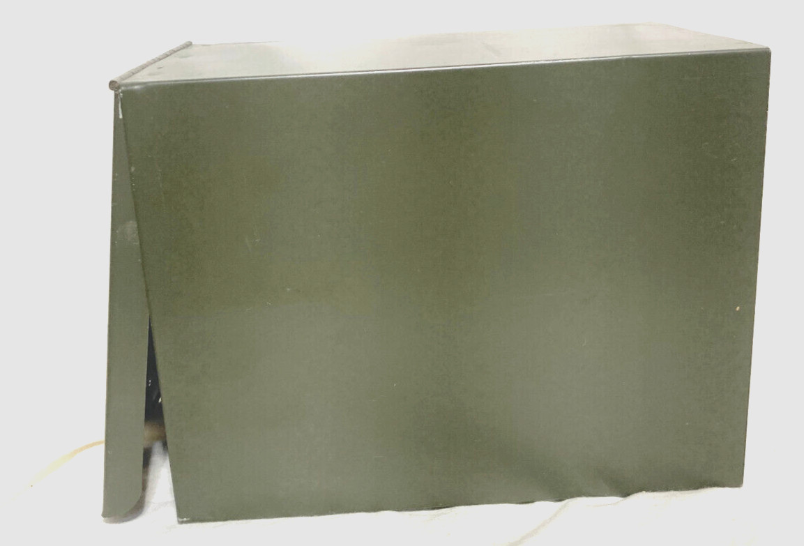 Vntg Phillips Rx Prescription File Container Storage Metal File Box Green