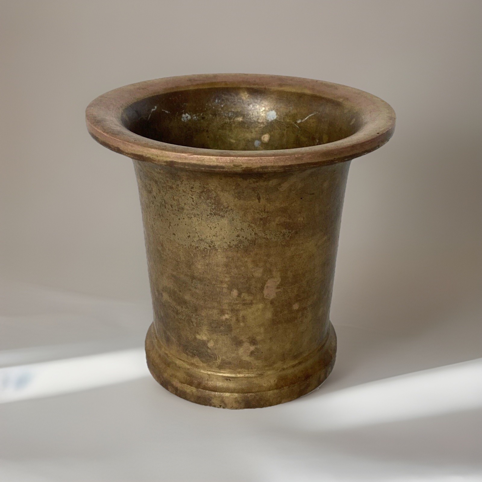 VINTAGE APOTHECARY BRASS MORTAR CHEMIST HERBS KITCHEN HEAVY 3.5 LBS
