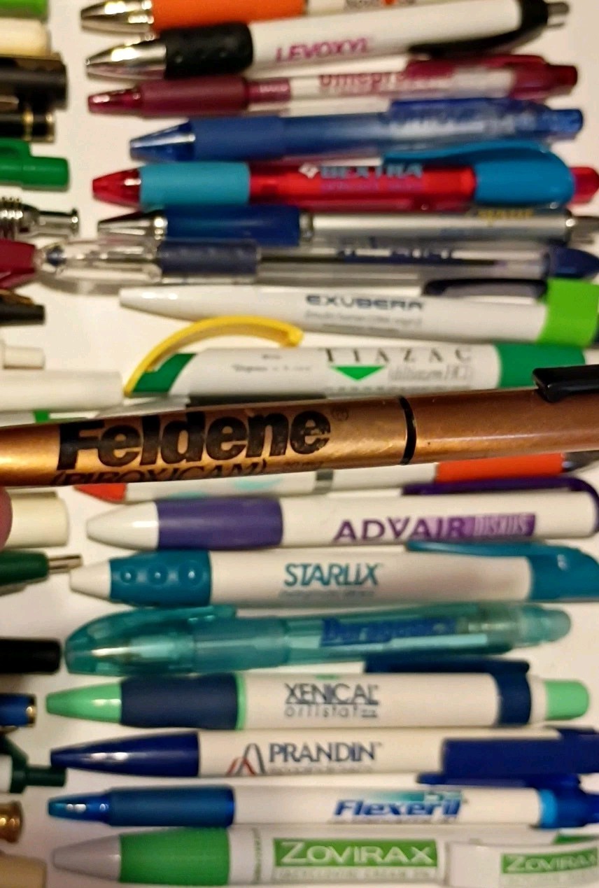 Vintage Pharmaceutical Ballpoint Pens Drug Rep Promo Lot of 68
