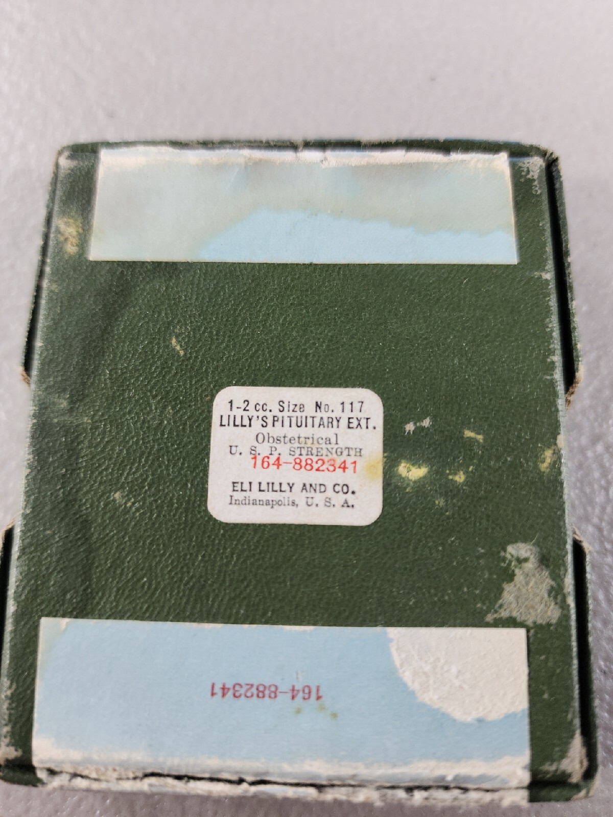Vintage Eli Lilly’s Pituitary Extract Obstetrical Empty Box Only, Exp 12/1935