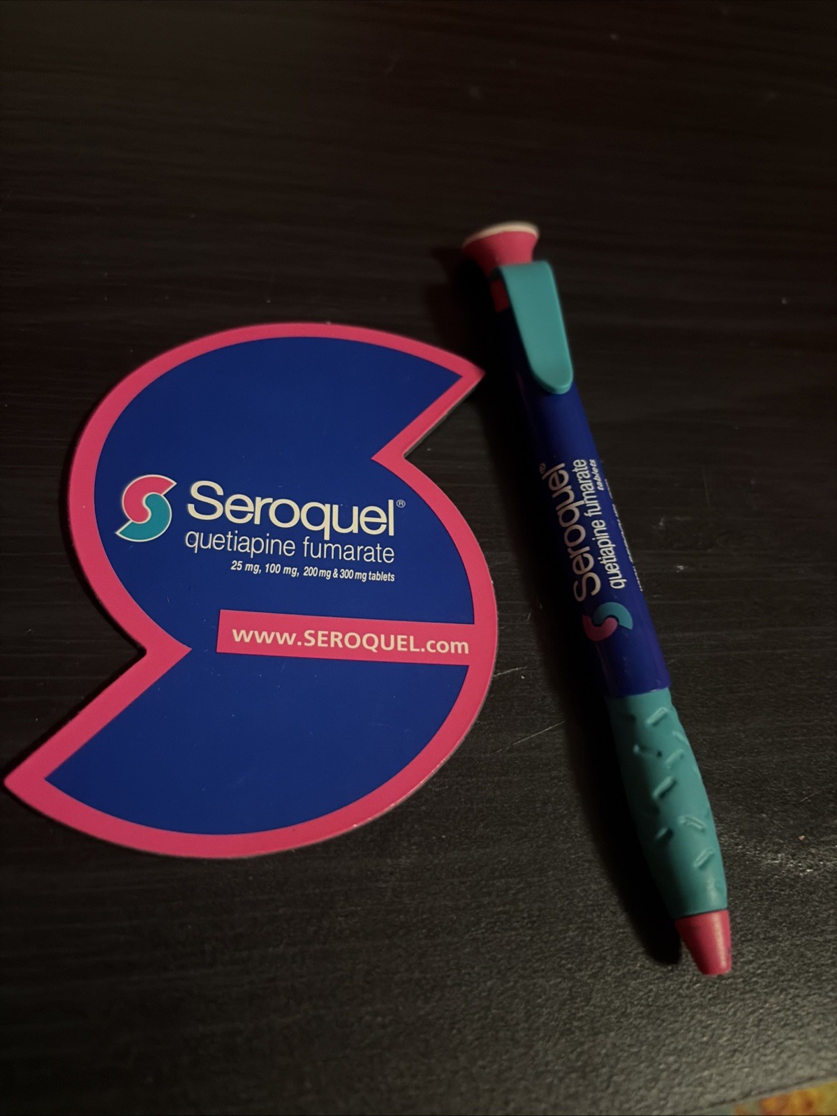 Seroquel Drug Rep Merchandise (Magnet and Pen) Early 2000s