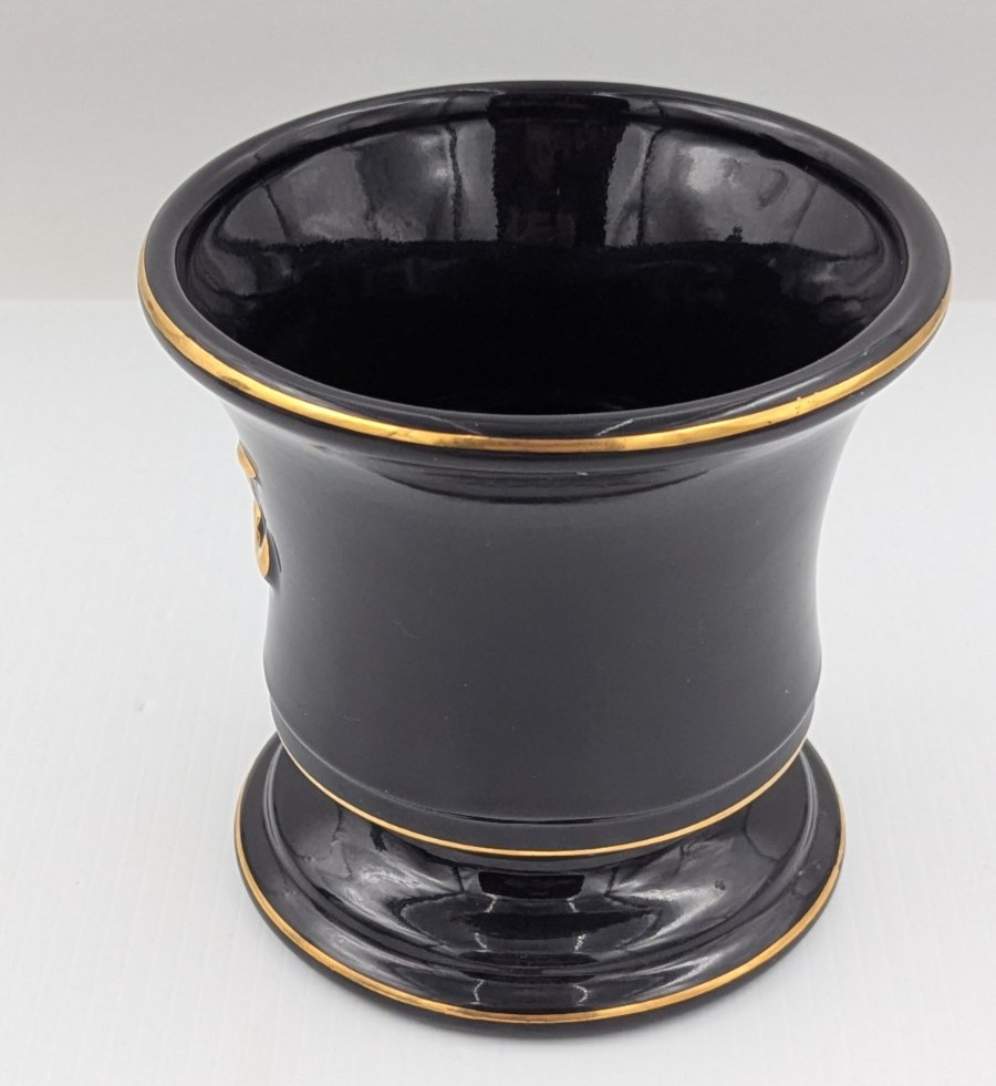 Vintage Pharmacy Mortar “Fashioned by Blair” 1950s Black Large 6″ – No Pestle
