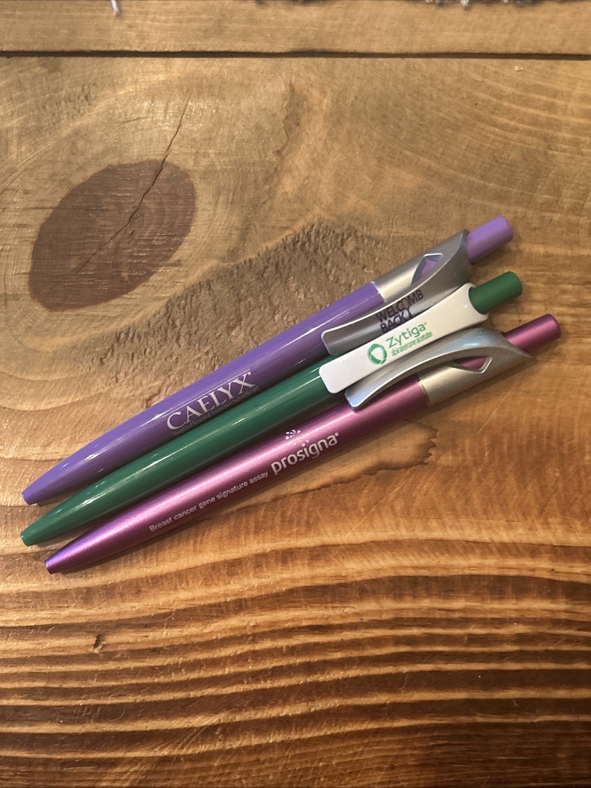 3 Never Used Medical Drug Rep Pharmaceutical Pens Caelyx / Zytiga / Prosigna