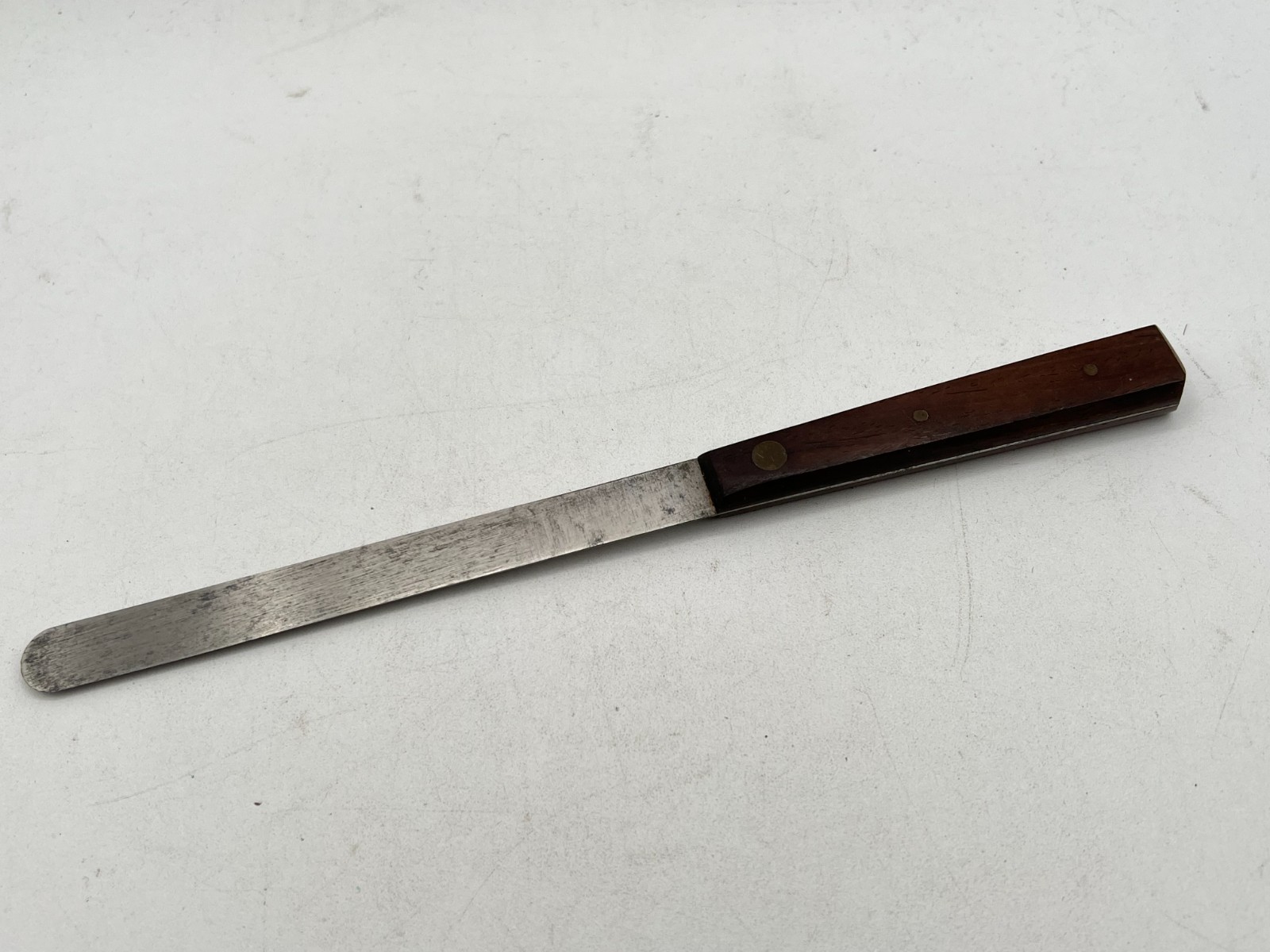 Vintage Mentholatum Pharmacist Druggist Advertising Pill Spatula w/ Wood Handle