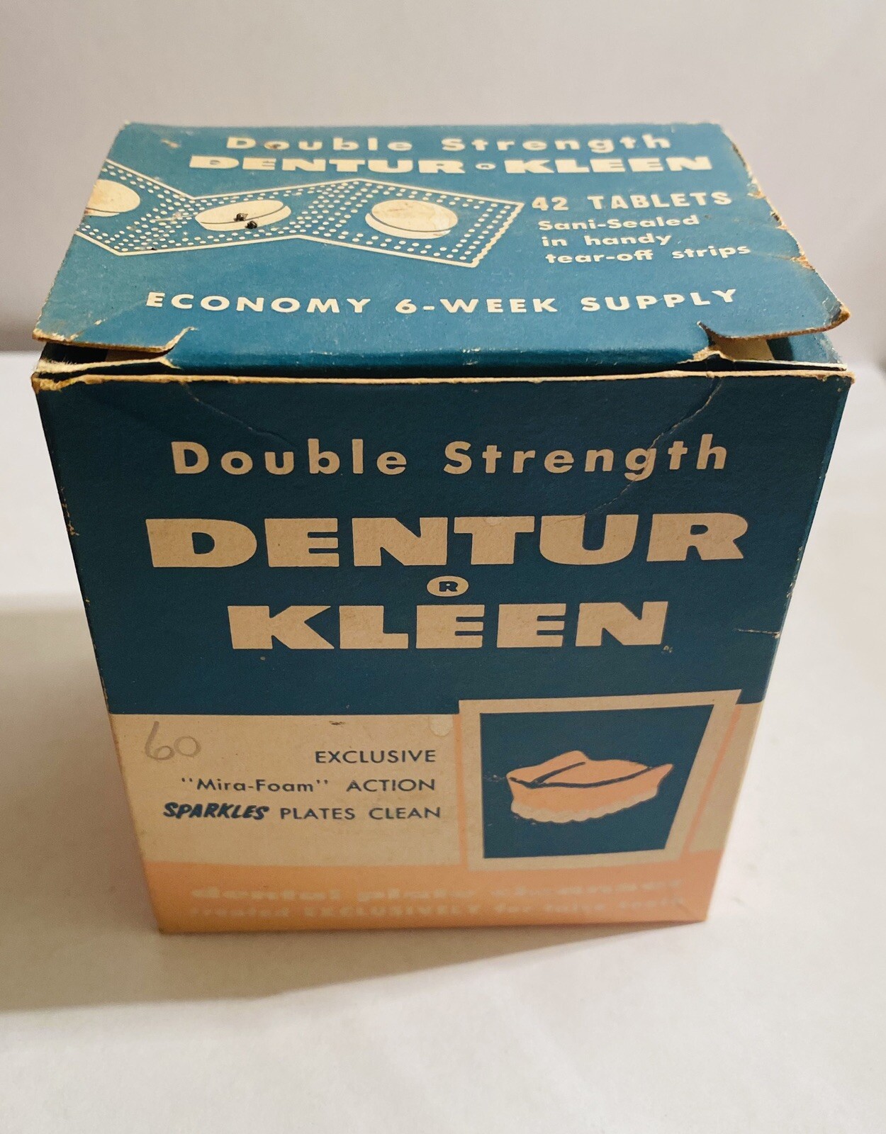 Vintage Medicine- Dentur Kleen- FULL New Old Stock