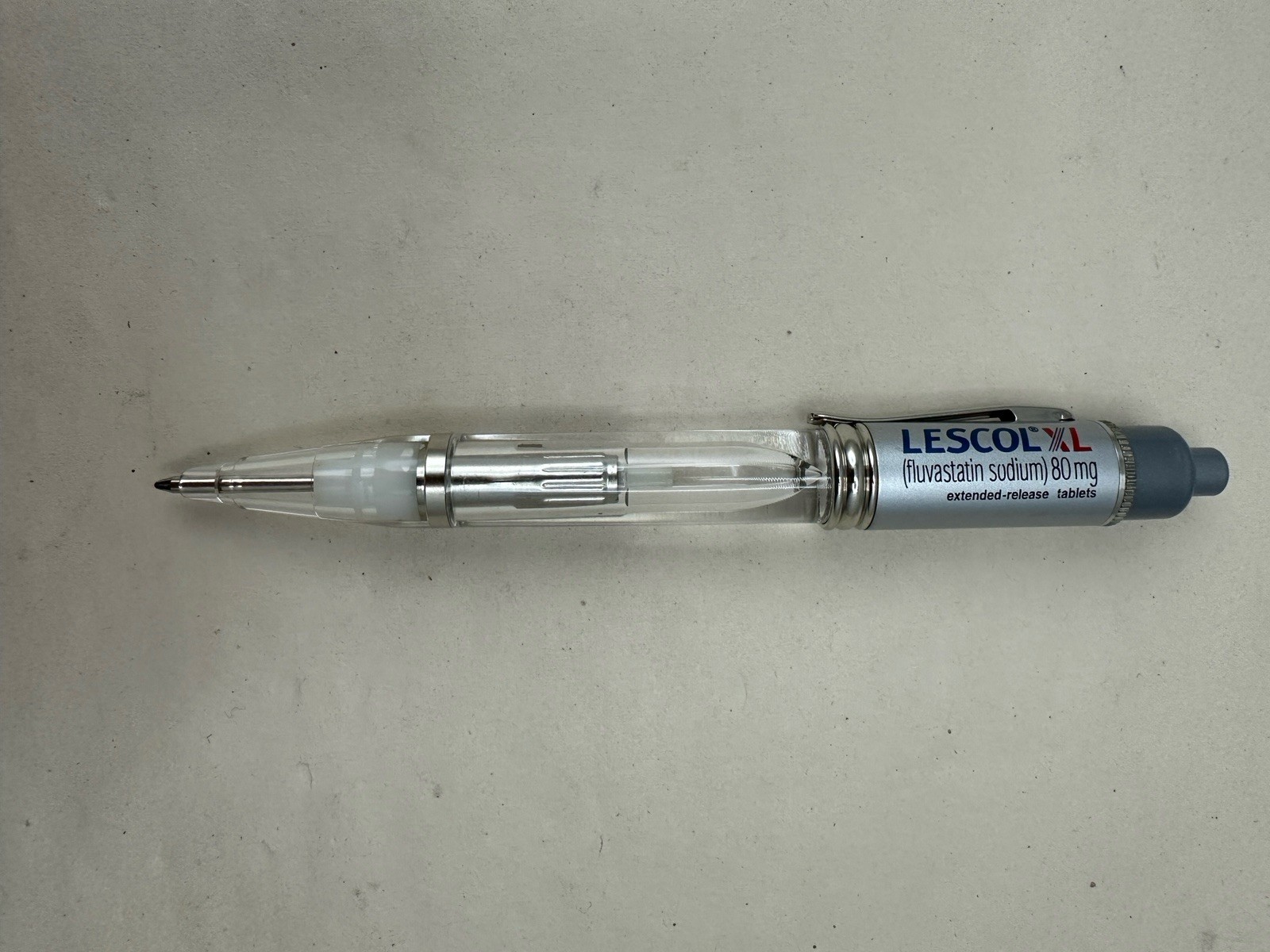 Rare Lescol XL Red Light-Up PEN Drug Rep Pharmaceutical Promotional Advertising