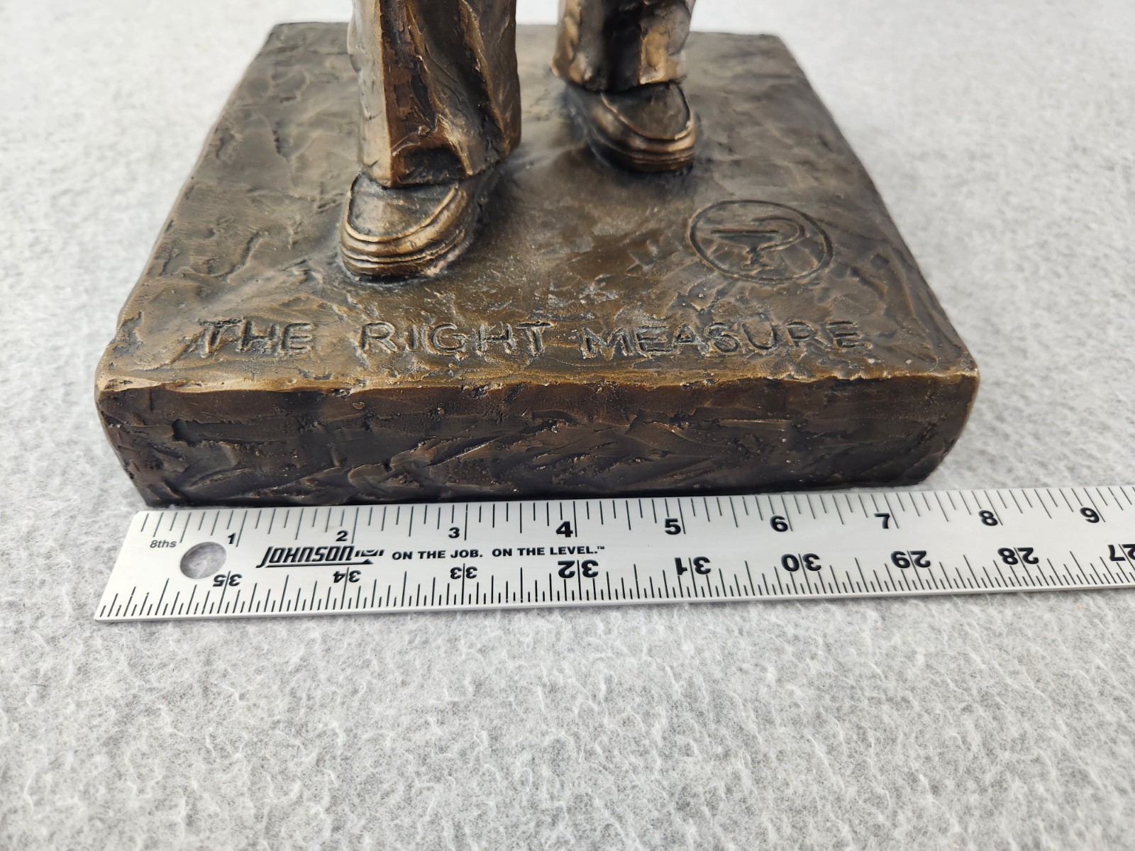 XL Bronze Apothecary Pharmacist Pharmacy Statue Trophy Award Figure Vtg