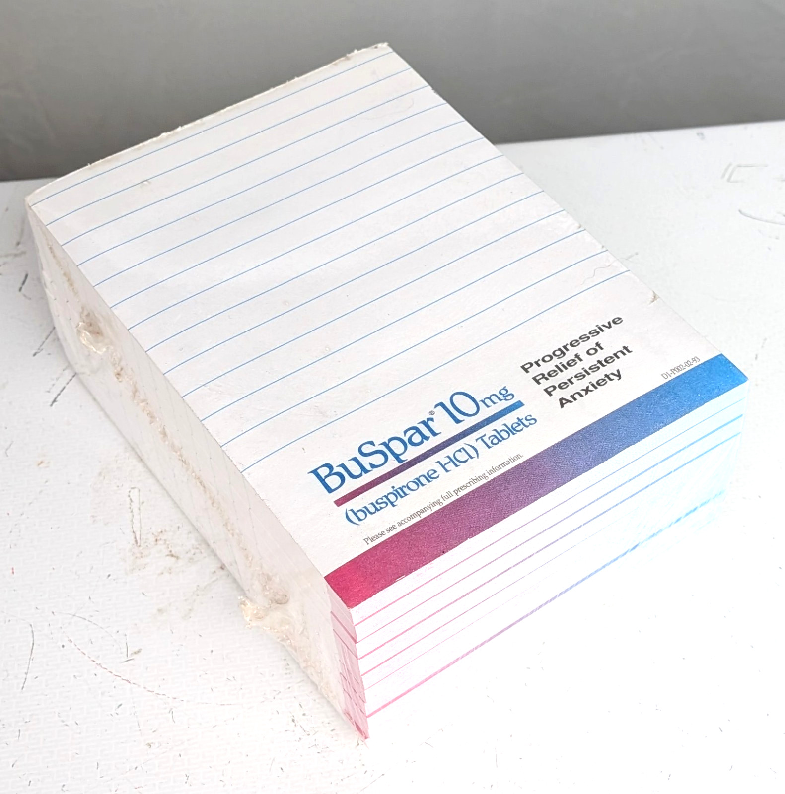 Vtg Buspar Notepad Pack New In Plastic, Medical Pharmacy Promo