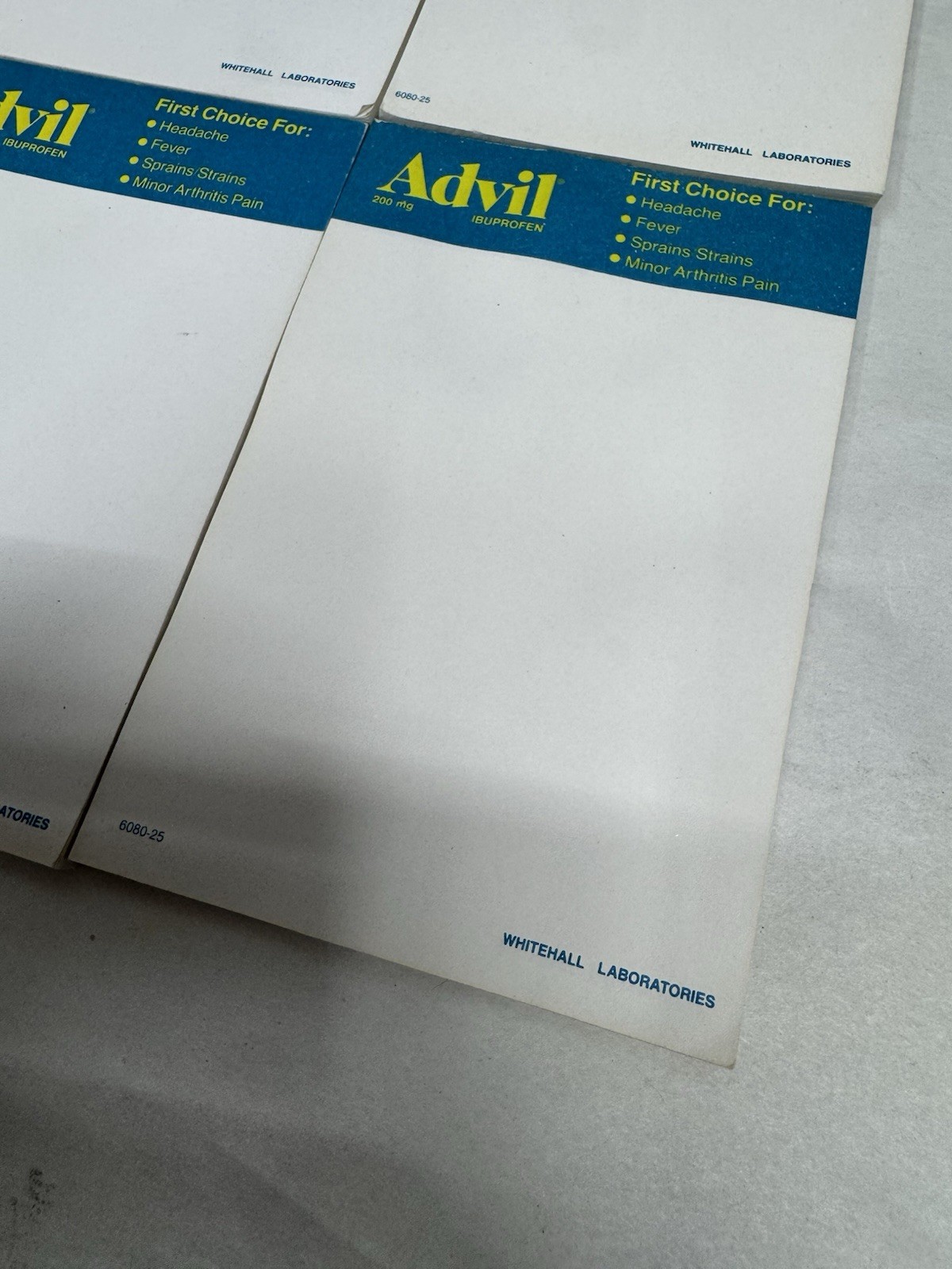 vintage advil notepads lot of 4 NEW