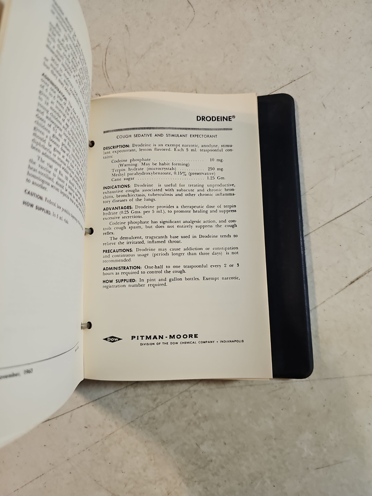 Vintage 1966 Pitman-Moore Company Price List & Product Descriptions In Binder