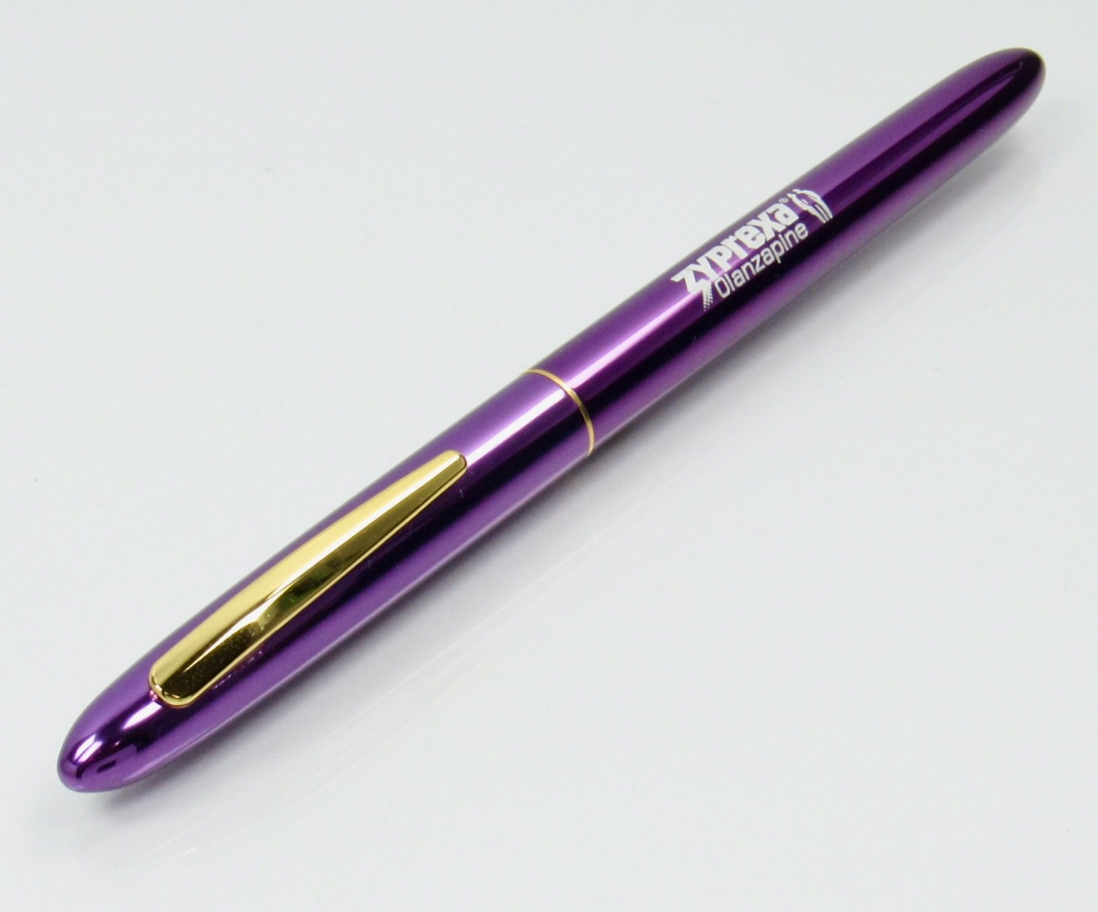 Exquisite Metallic Purple Zyprexa PEN Drug Rep Pharmaceutical Promo Last One