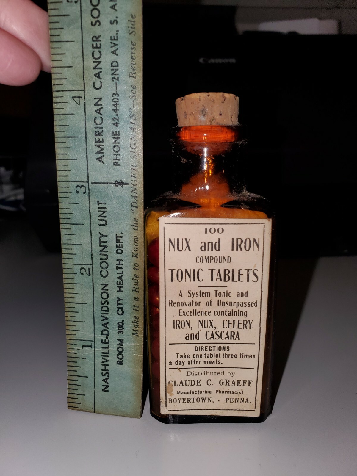 VINTAGE NUX AND IRON TONIC TABLETS