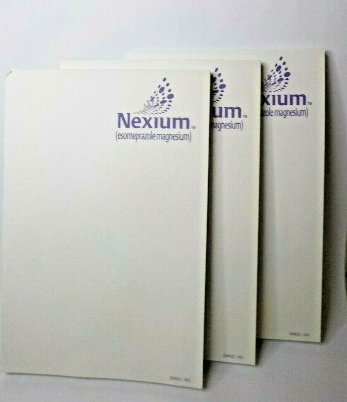 NEXIUM ESOMEPRAZOLE MAGNESIUM NOTEPAD LOT OF 3 VINTAGE 6X4 INCH