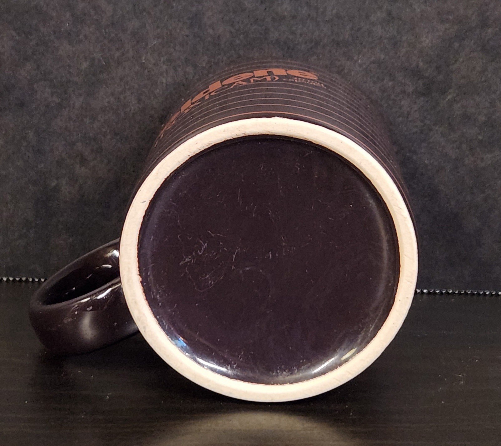 Vintage Feldene Piroxicam 20mg Pharmaceutical Advertising Coffee Mug Brown Promo