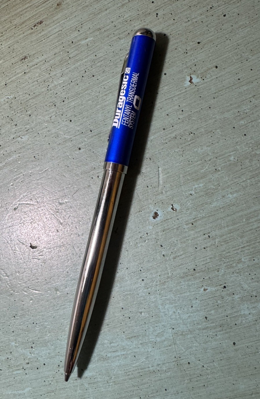 DURAGESIC FENTANYL Blue/Silver Metal-Refillable Pencil Pharmaceutical Promo