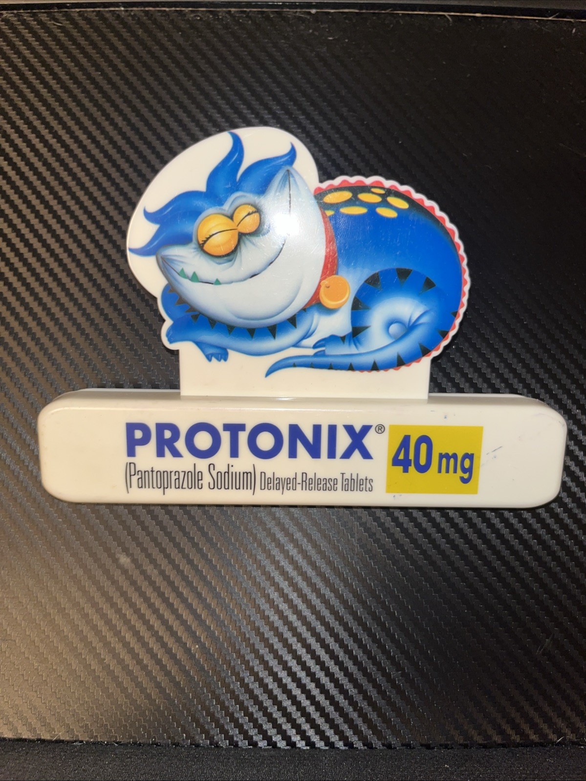 Vtg Protonix Refrigerator Magnet Clip Pharmaceutical Rep Advertisement 6.5″
