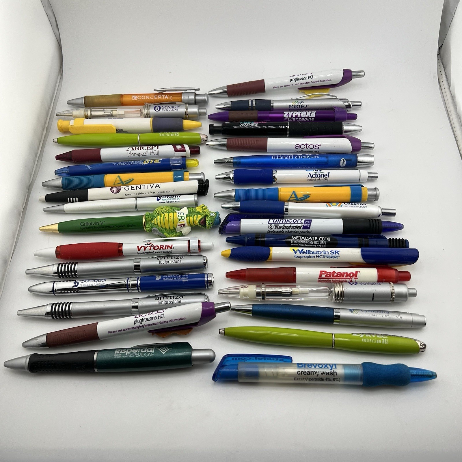 Advertising Pharmaceutical Promo Pens Various Drug Rep, Lot of 34 Ambien viagra