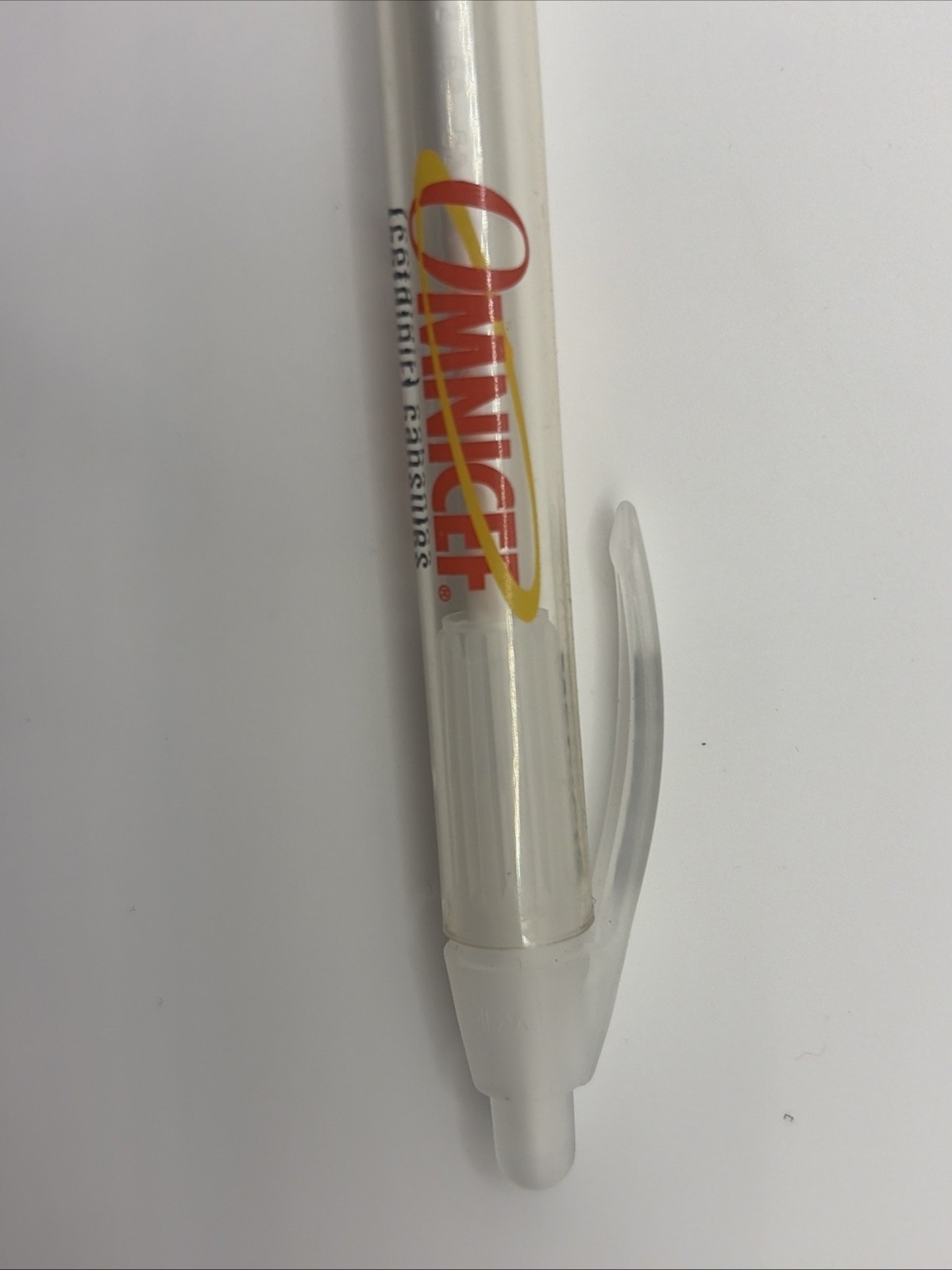 Omnicef Cefdinir Antibiotic Pharma Promo Pen Clear Black Red Tested & Working