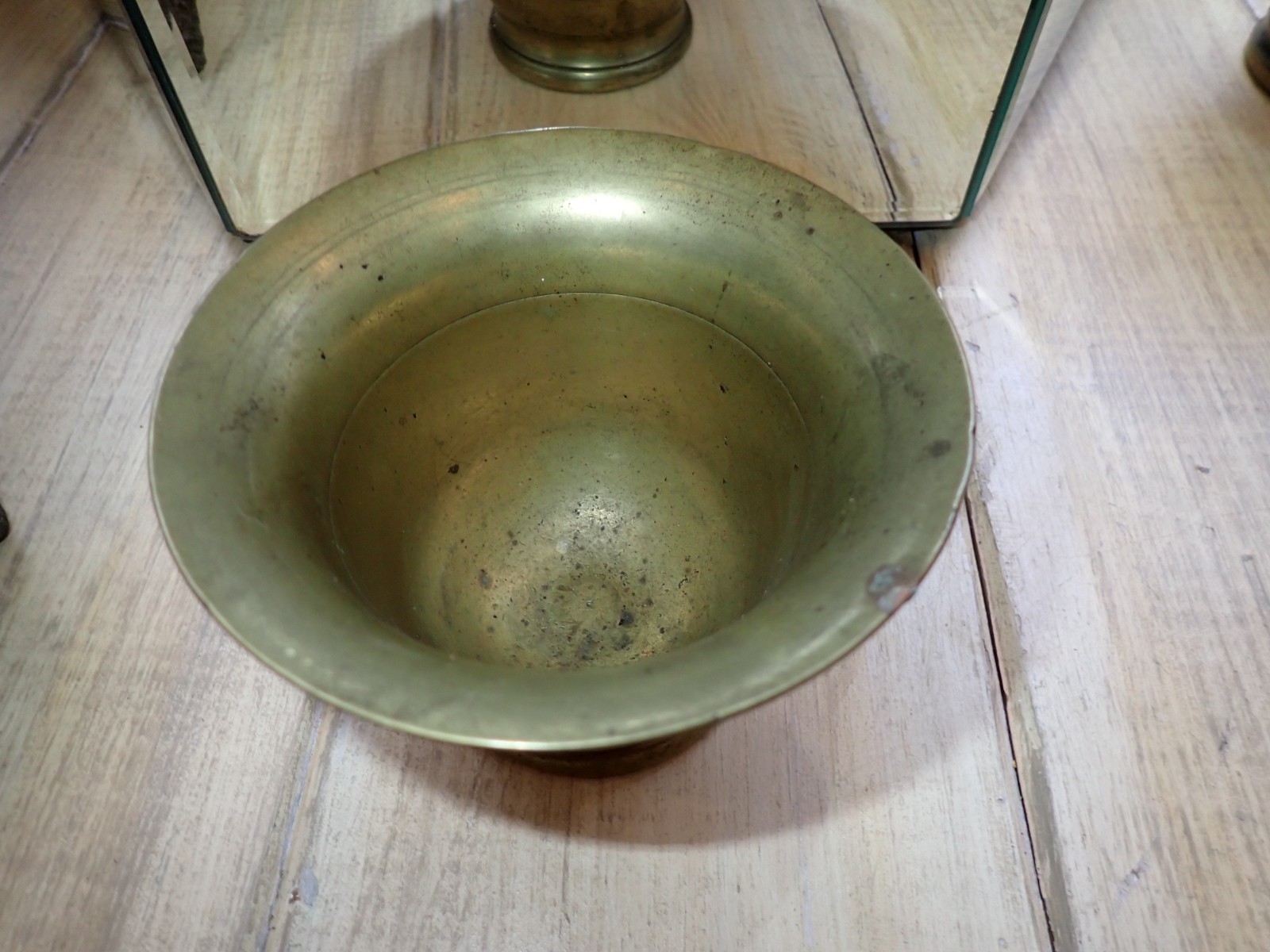 Antique Brass Apothecary Mortar circa 19th Century Great Patina!
