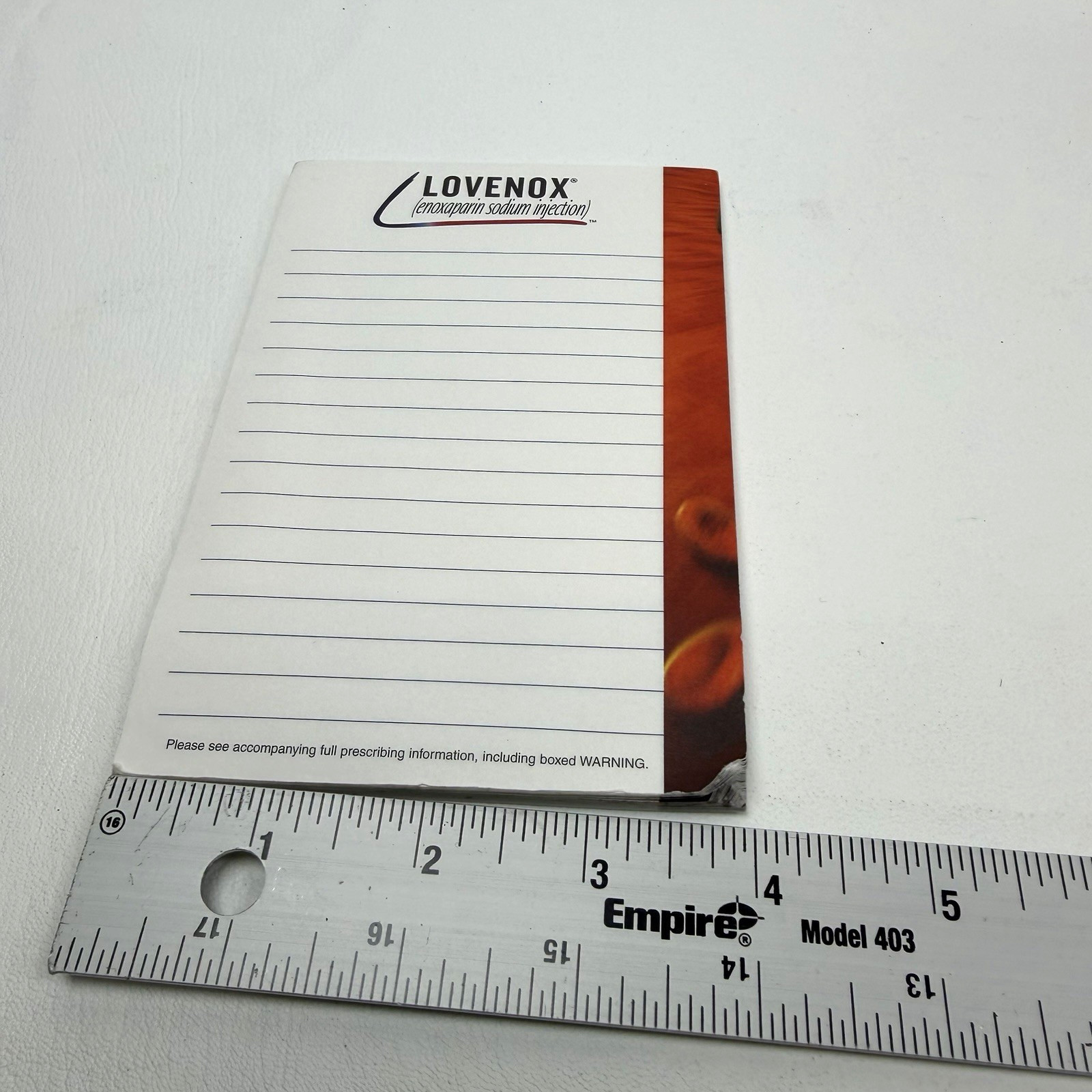 NEW Lovenox Drug Rep Pharmaceutical Stationary Notepads Post-it 4×6 40 pack