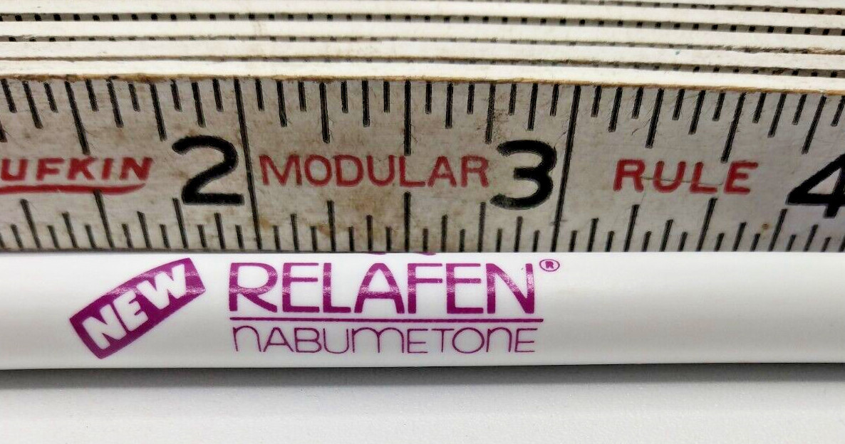 RELAFEN NABUMETONE Pharmaceutical Drug Rep Pen Vintage Retro Rare