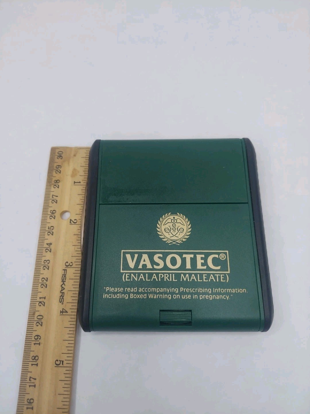 Vasotec Green Post-It Notepad Holder Pharmaceutical Drug Rep Promo Advertisement