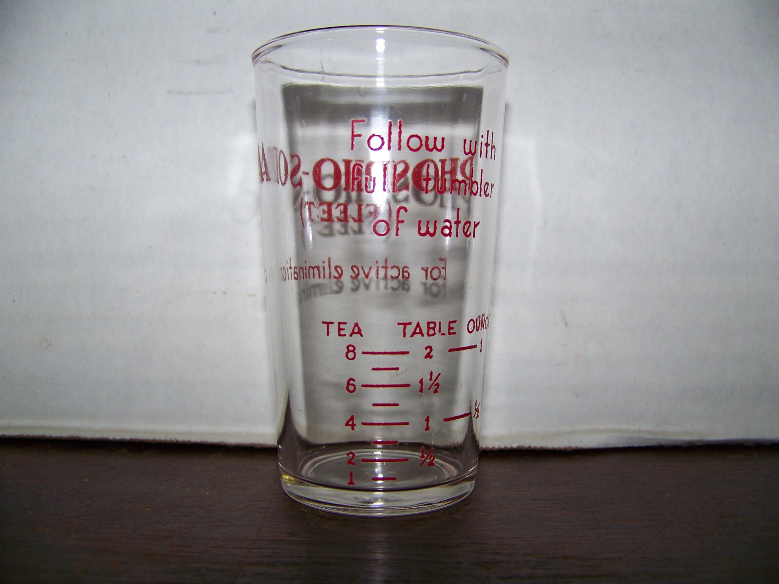 Vintage Fleet Laxative Phospho Soda Pharma Measuring Cup Shot Glass