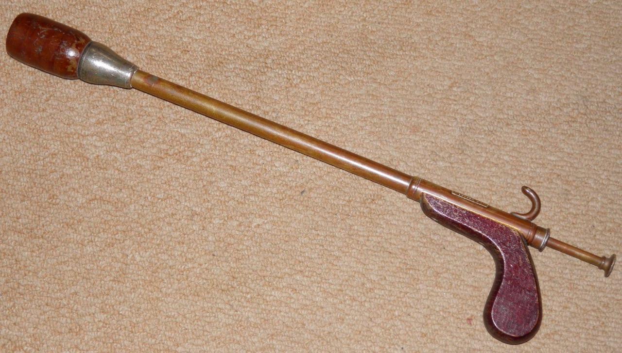 Antique Brass Horse / Livestock Veterinary Farm Balling Gun By Arnold & Sons