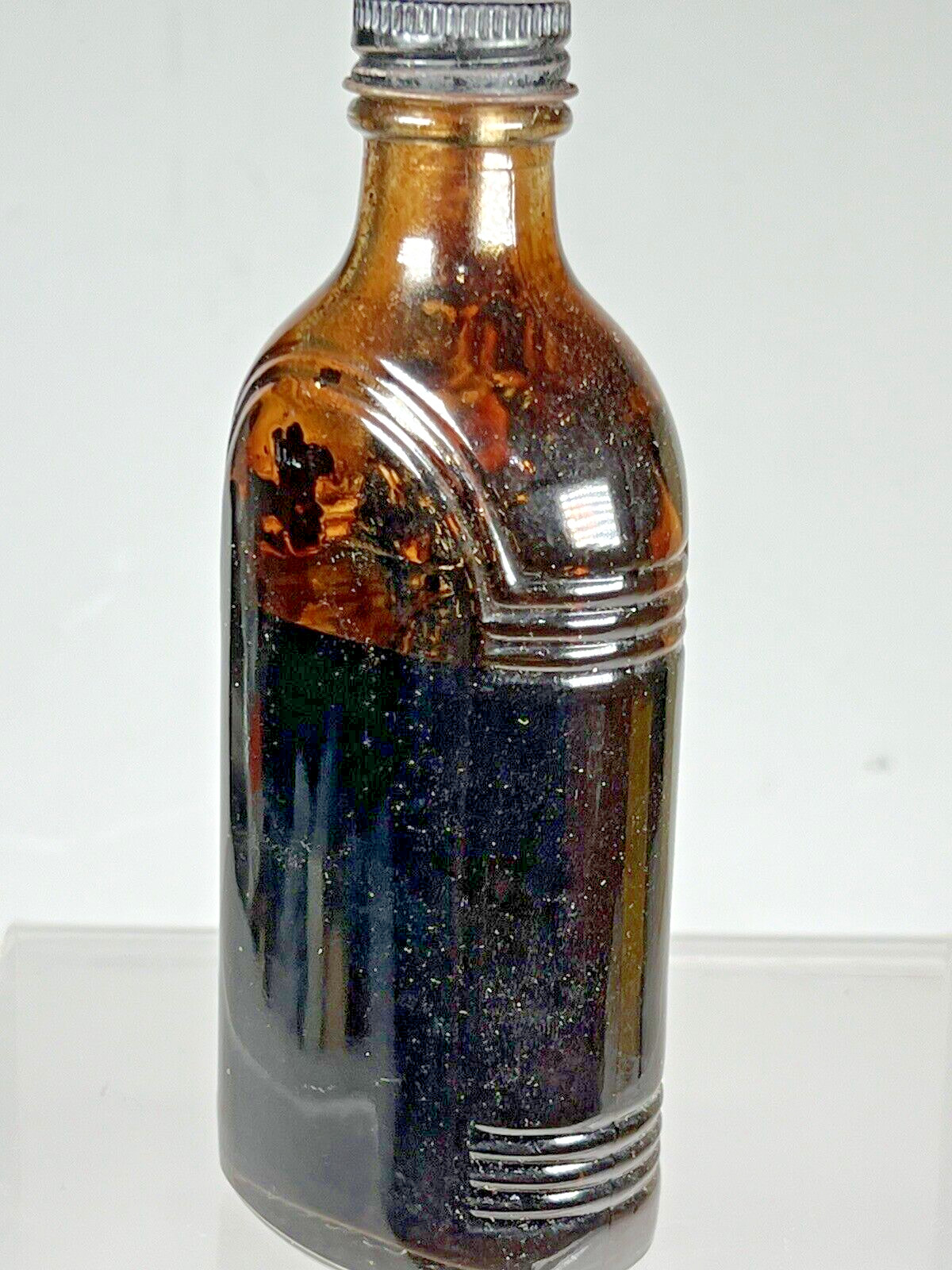 Vintage Brown Glass Bottle Penslar Castoria Detroit Michigan. approx. 6″ tall