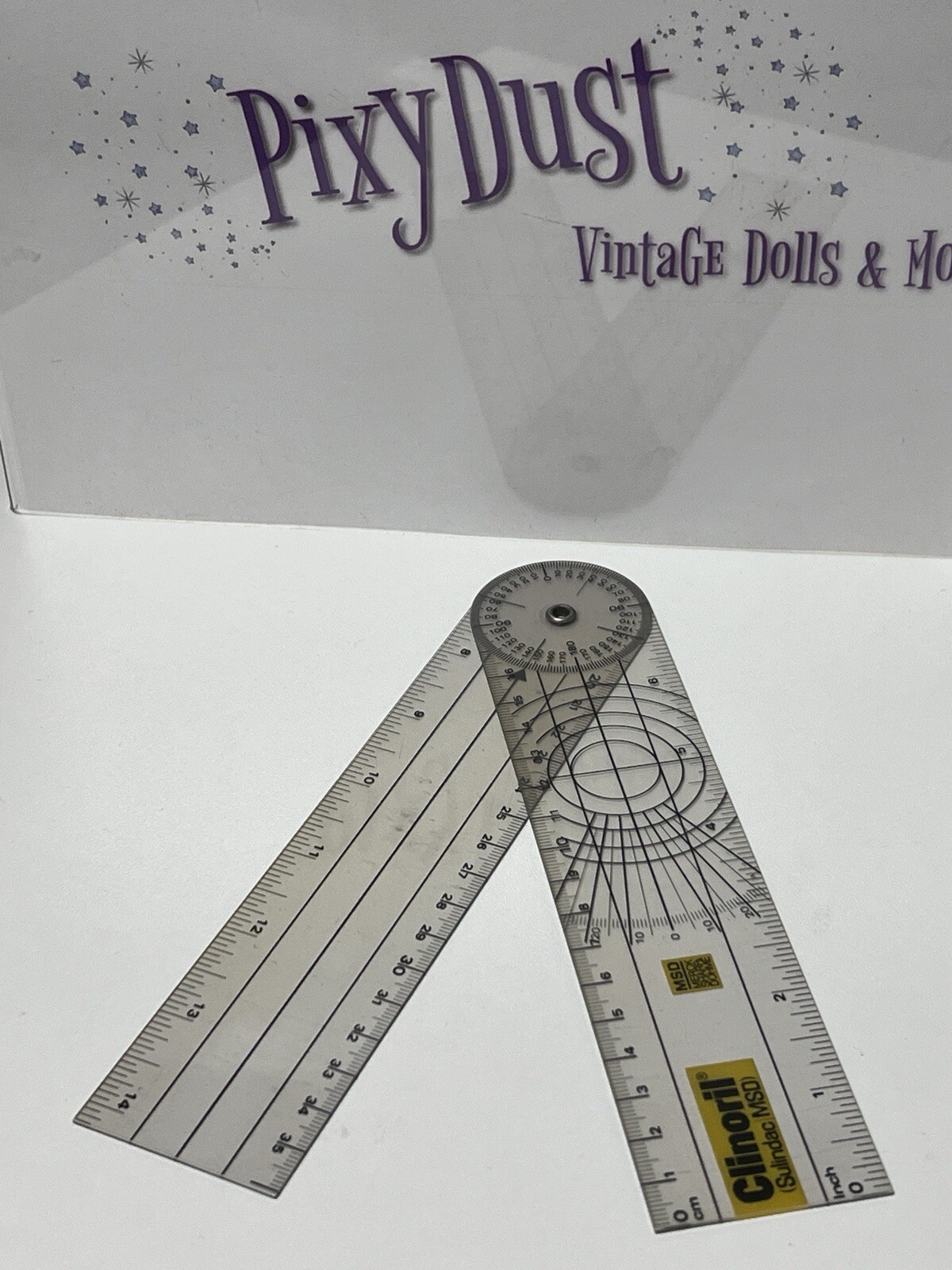 Merck Sharp Dohme CLINORIL Goniometer Angle Ruler Pharmaceutical Promo (MD17)