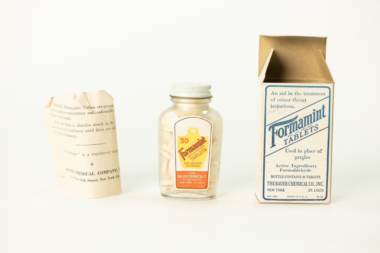 Vintage Formamint Tablets – Minor Throat Relief – Bauer Chemical Co., Early 1900