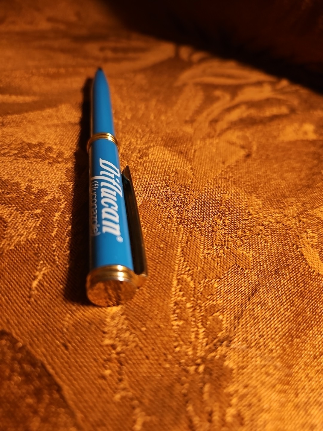 Diflucan Pfizer Drug Promotional Pen Teal Blue Click Writes