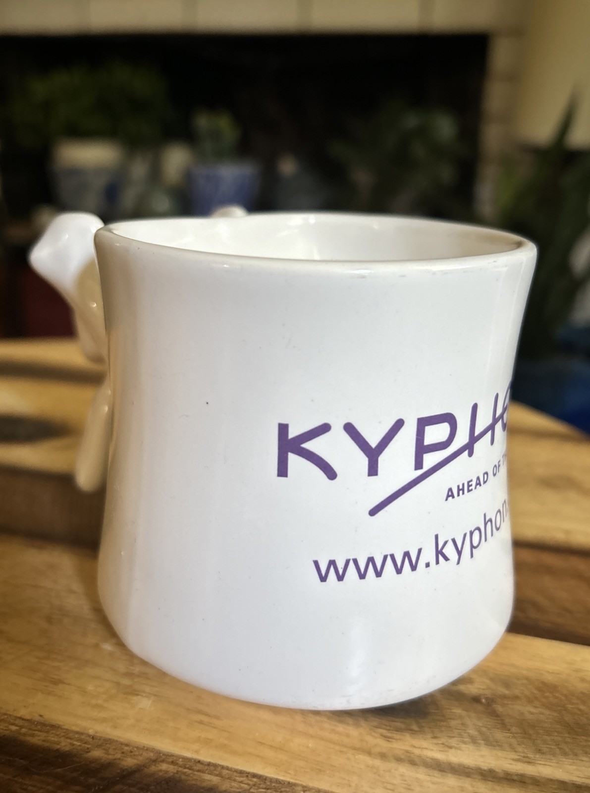 Spine Handle Coffee Mug Kyphon Ahead Of The Curve Advertising Vertebrae