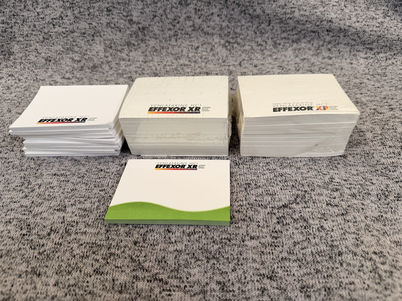 Lot – Effexor Sticky Note Pads Post it Drug rep pharmaceutical advertising AS IS